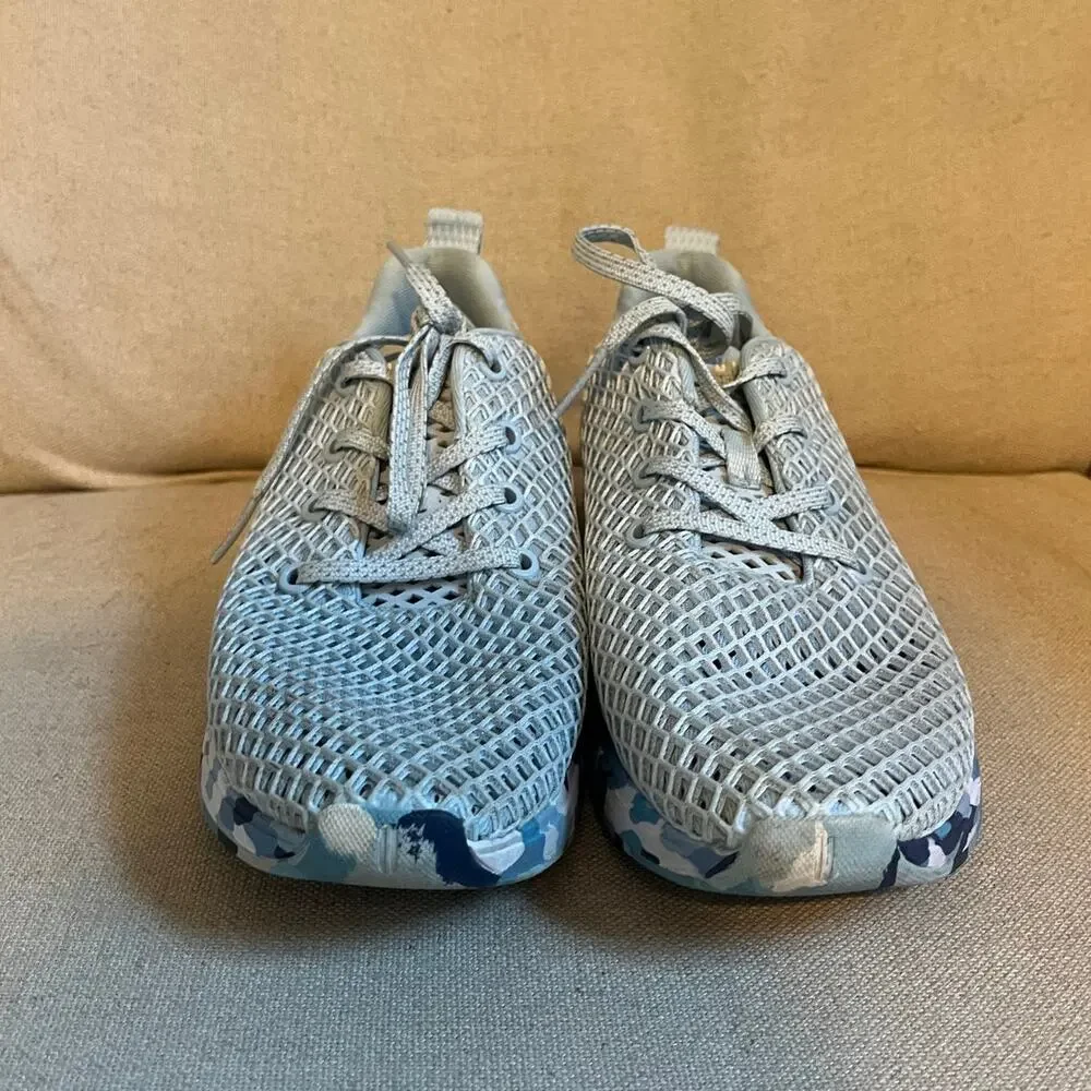 Nobull Mesh Runner Sneakers M6 W8 Ice Blue Camo Soles Diamond